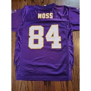 Reebok Randy Moss Minnesota Vikings Football Jersey Kids Medium 5-6 Boys